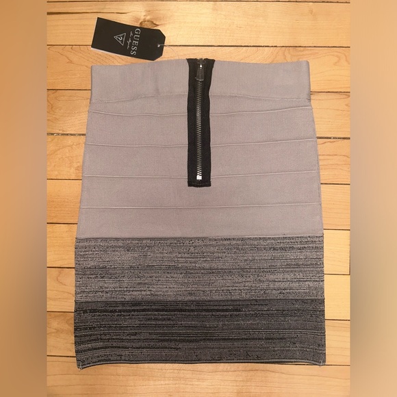 NEW! NWT GUESS Eden Mini Bandage Skirt Stoney Creek Ombré Multi Size S - Picture 3 of 3
